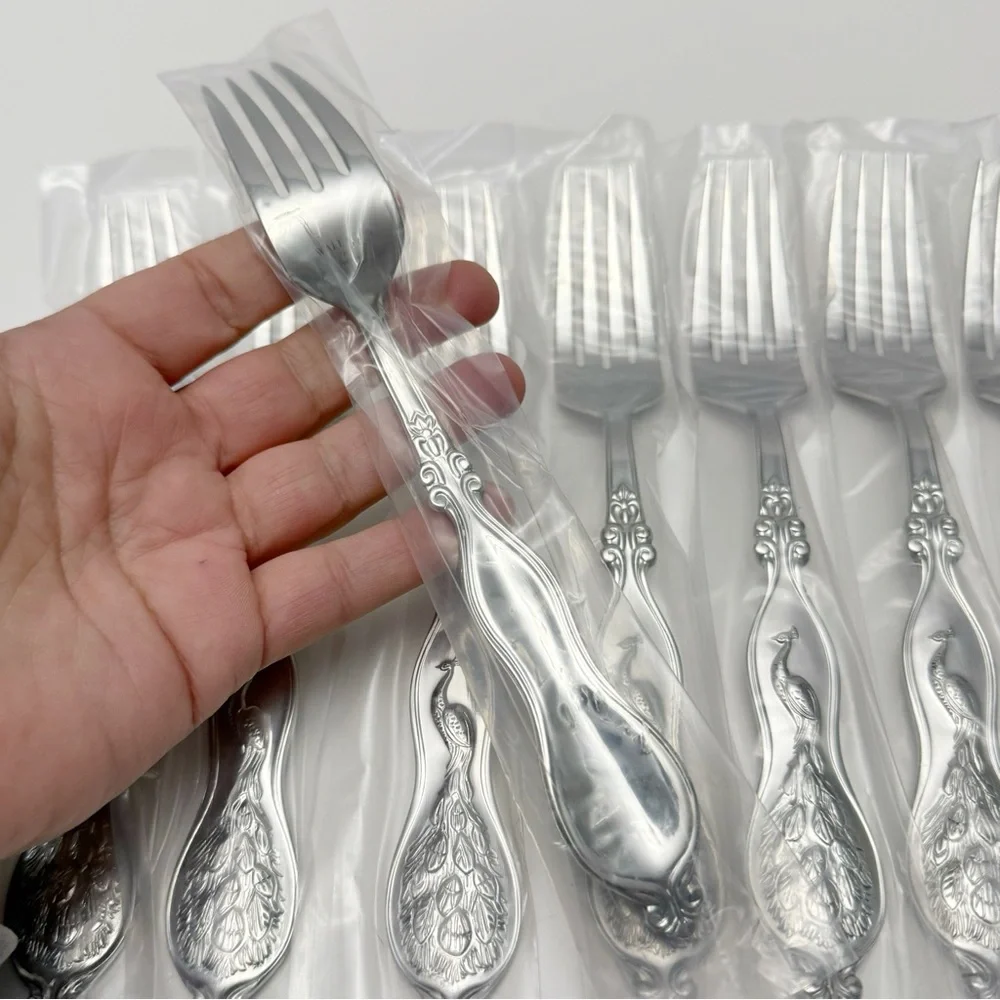 Wallace Peacock Set of 8 Dinner Forks Stainless Steel 18/10 NEW